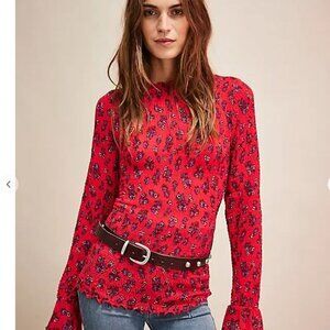 ✨NWT✨ Free People River Knit Top in "Chili Combo"